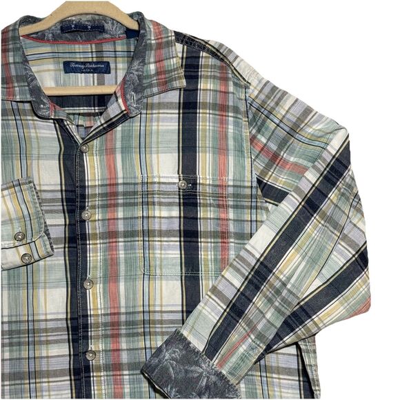 Tommy Bahama Tortola Casual Button Down Shirt Men’s XL Sunwash Check Azul Mar - Picture 6 of 16